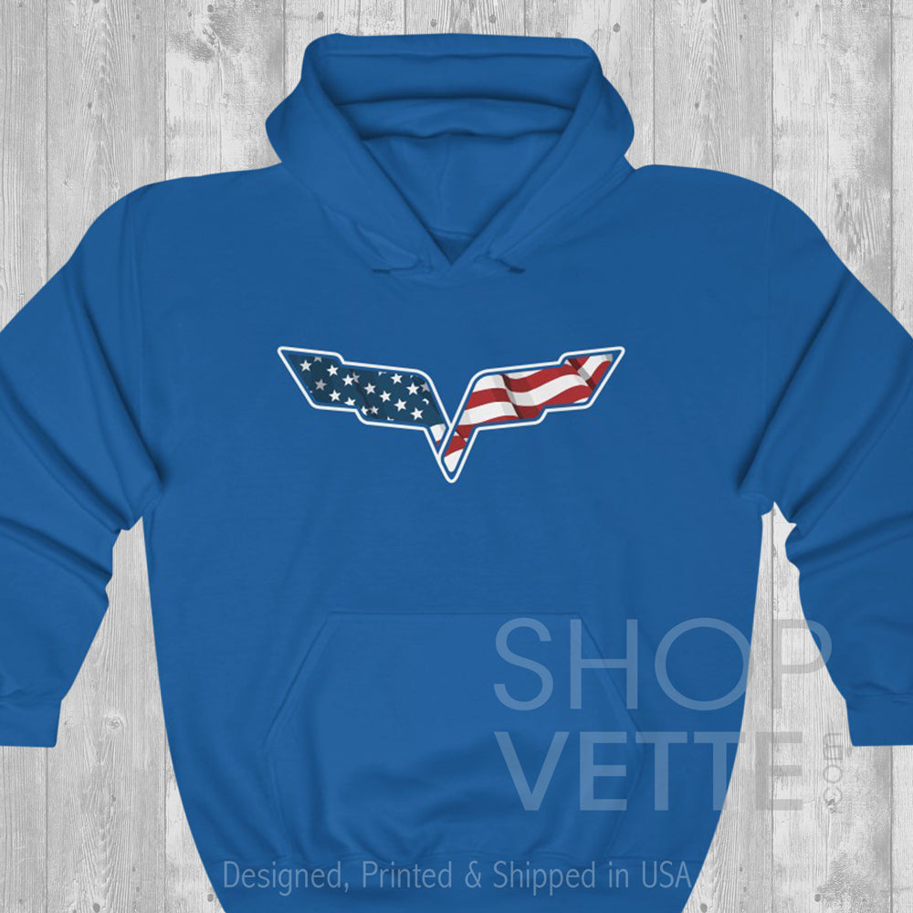 C6 American Flag Hoodie